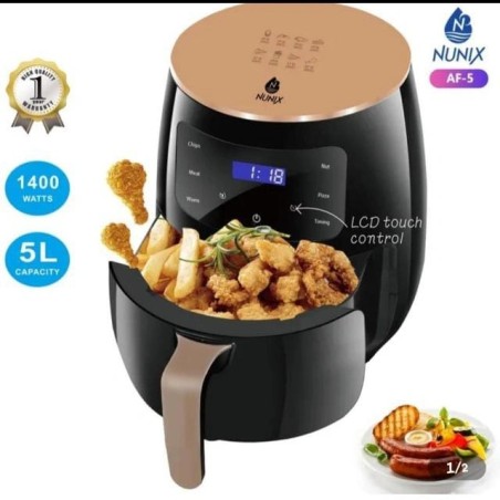 Nunix Air fryer -5L LCD Touch Control 1400W
