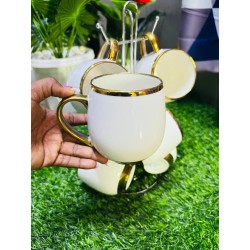 Gold Themed Pot Mugs