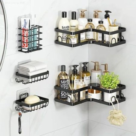 5pc Set Corner Shower Bathroom Organizer